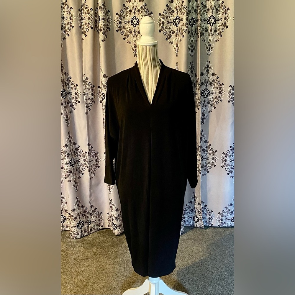 Chicos size 2 Black dolman sleeve dress